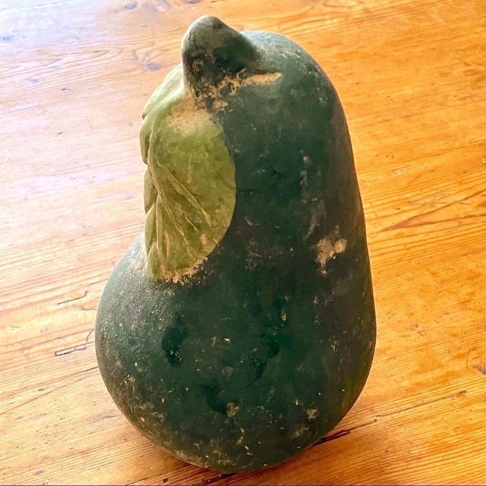 Large Green Clay PEAR 7” X 4” Fruit Mediterranean Modern Decor Farm Country